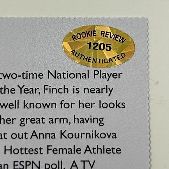 Jennie Finch Autographed Trading Card 2003 Rookie Review Signed Authenticated - Picture 8 of 10